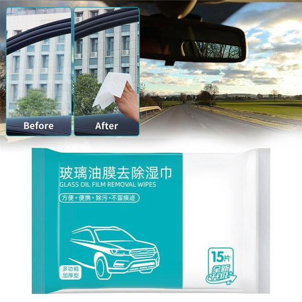 Car Oil Stain Cleaner Glass Oil Film Remover Wet Wipes Front Windshield  Cleaning