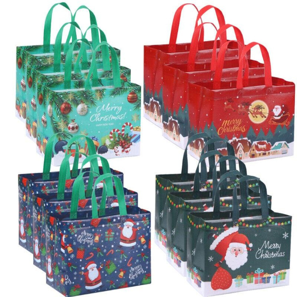Large Christmas Gift Bags, Christmas Shopping Bags for Gifts, Reusable