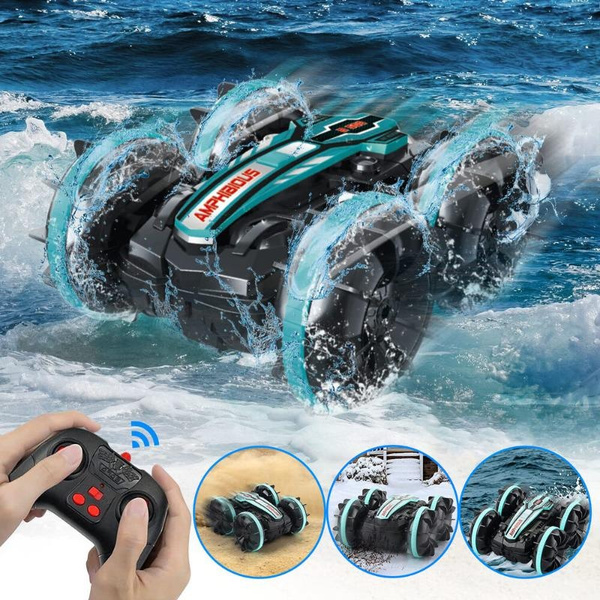 Remote Control Amphibious Car Waterproof 4WD RC Car Toy Drift Stunt Car