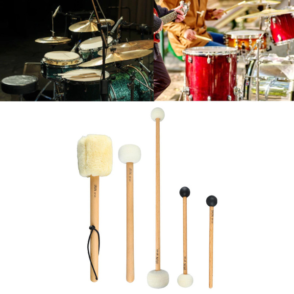 Drum Mallet Antislip Bass Drum Percussion Stick Hammer Wooden Musical