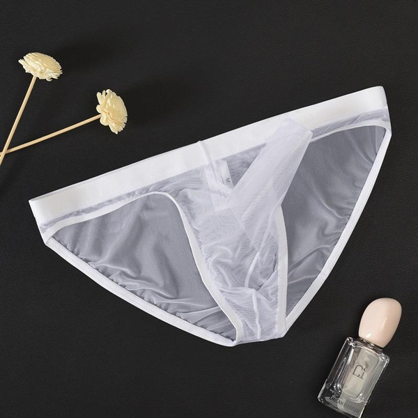 Men's Transparent Elephant Nose Underwear Mesh Thin Triangle Pants | Wish