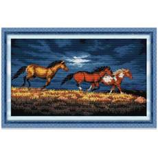 stampedfabric, crossstitch, horse, crossstitchset