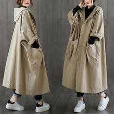 womentrackcoat, Pocket, hooded, largepocket