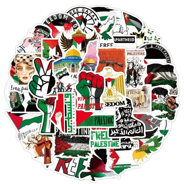 New 50Pcs Free Palestine Sticker Vinyl Decal Stickers Laptop Waterproof  Phone