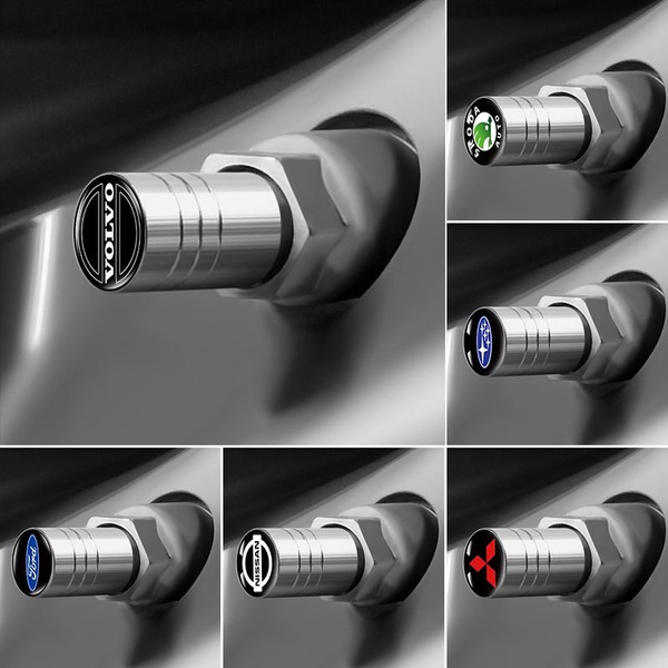 4PCS Car Tire Valve Cover 3D Alloy Tire Valve Caps Wheel Anti Dust