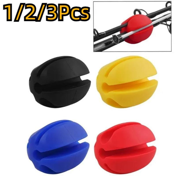 1/2/3 Pcs Highly Elastic Ball Storage Holder with Pole Guard Silicone Fishing  Rod Fixed Ball Rod Ball Mini Protection Anti-Collision Rod Retractor Fishing  Rod Stopper Fishing Accessories