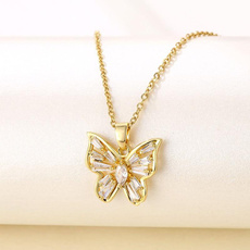 butterfly, golden, Fashion, jewelry fashion
