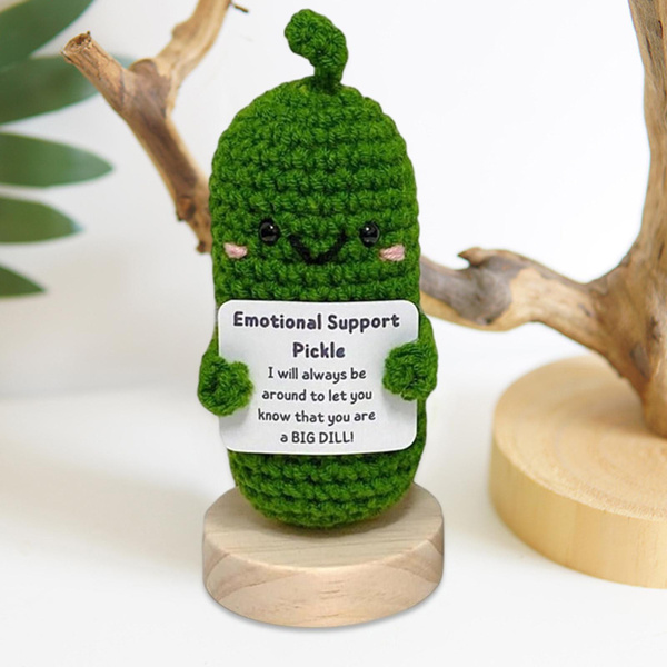 Poupée de pomme de terre au crochet avec carte positive, soutien émotionnel, mini chapeau tricoté à la main, jouet de pomme de terre, décoration de bureau pour la maison acheter à prix