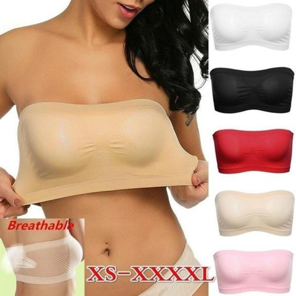 1 PC Women Seamless Strapless High Elastic Wrapped Invisible