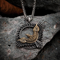 Steel, norsemythology, punk necklace, Jewelry