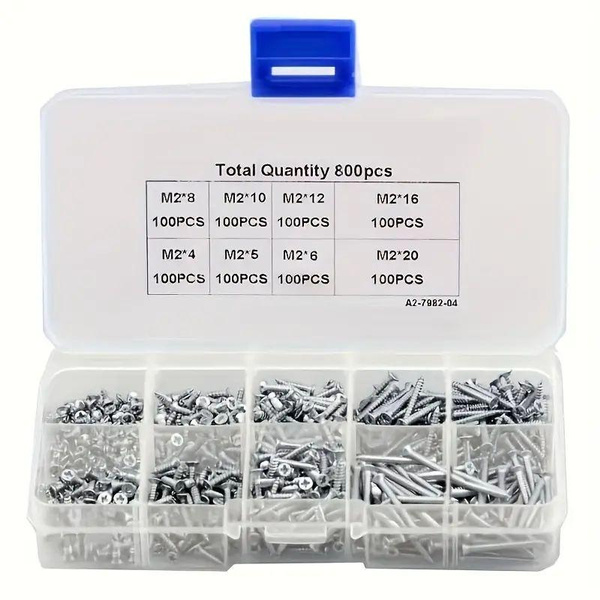 165pcs M3.5 M4 Self Tapping Screw Cross Countersunk Head Wood Screw Set Zinc Plate Carbon Steel Phillips Flat Head DIY Screws - 13