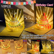 popupcard, Gift Card, birthdaygiftcard, lights