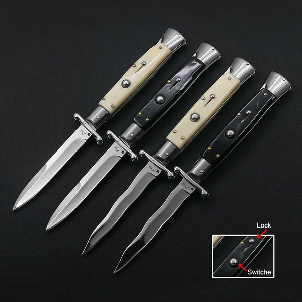 New 2023 akc 10 italy stiletto quick opening switch blade pocket