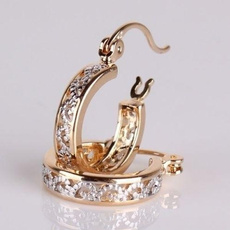 golden, modish, Hoop Earring, Jewelry