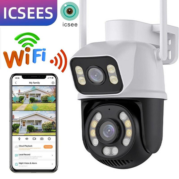 WiFi IP Camera Wireless &Wired PTZ Security Network Camera Dual Lens