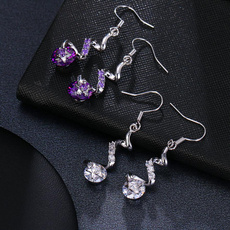 Sterling, Dangle Earring, Jewelry, purple