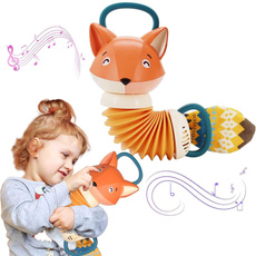 cute, Toy, accordion, Fox