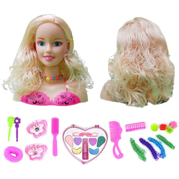 Half Body- Hairstyle Makeup Doll With Cosmetic Head, Pretend Play Toy Set |  Fruugo AE