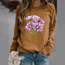 womancasualtop, Fleece, Flowers, Winter
