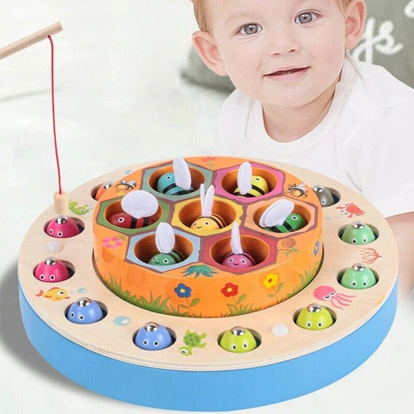 2 in 1 Montessori Magnetic Fishing Game Children's Learning Toy