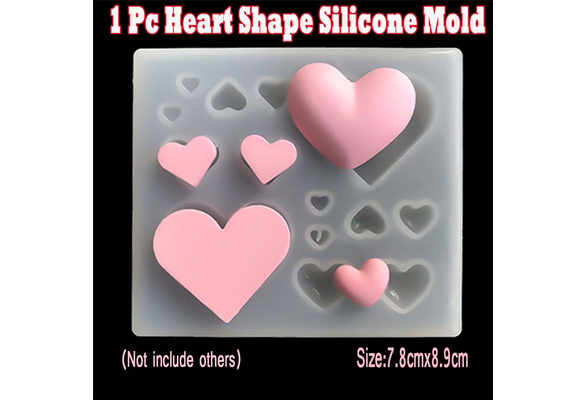 1pc Valentine's Day resin earrings mold heart-shaped silicone