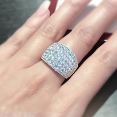 Sterling, DIAMOND, wedding ring, 925 silver rings