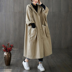 womentrackcoat, Pocket, hooded, largepocket