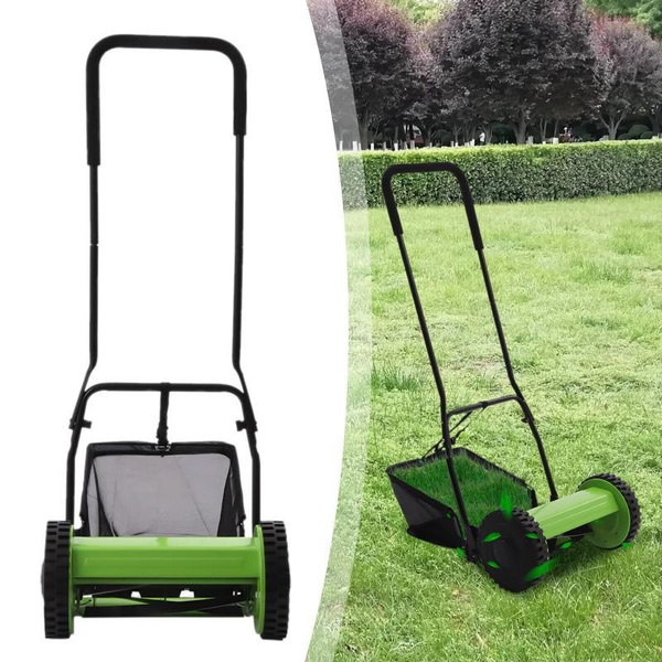 12-Inch 5-Blade Push Reel Lawn Mower Walk-Behind Manual Lawn Mower