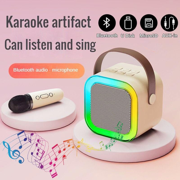 Portable Mini Karaoke Machine Bluetooth Speaker with Microphone Karaoke ...