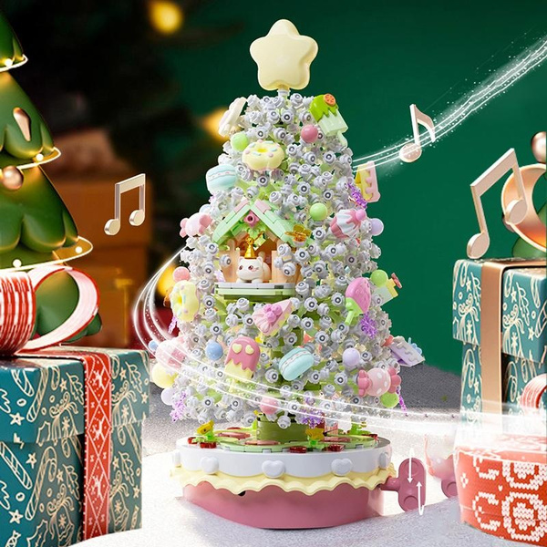 Sweetheart Christmas Tree Music Box Children Assembly Building Block ...