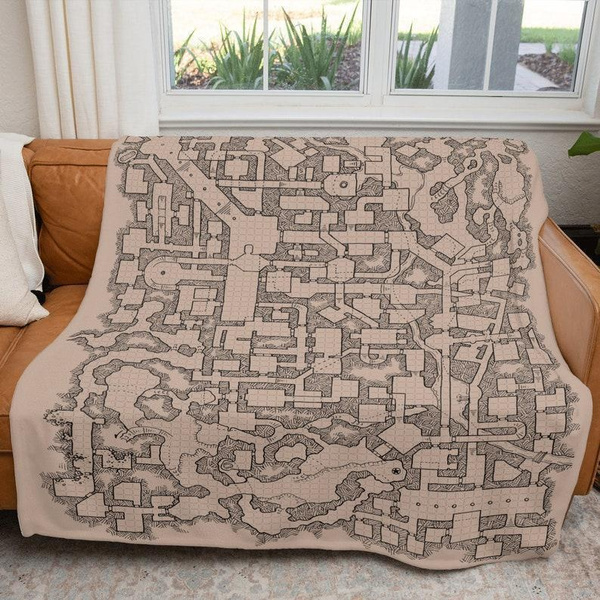 D and D Map Blanket, Dungeon and Dragons Map Blanket, Dungeons Master