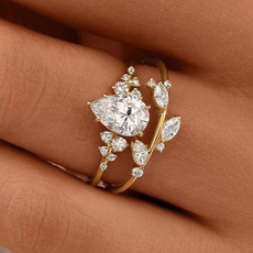 teardropring, Engagement, Women Ring, gold