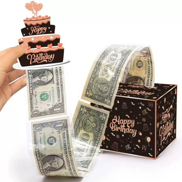 Diy Birthday Money Box Birthday Cash Pull Gift Box Money Pulling Box