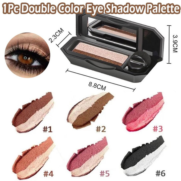 1Pc Double Color Eye Shadow Makeup Palette Glitter Palette Eyeshadow ...
