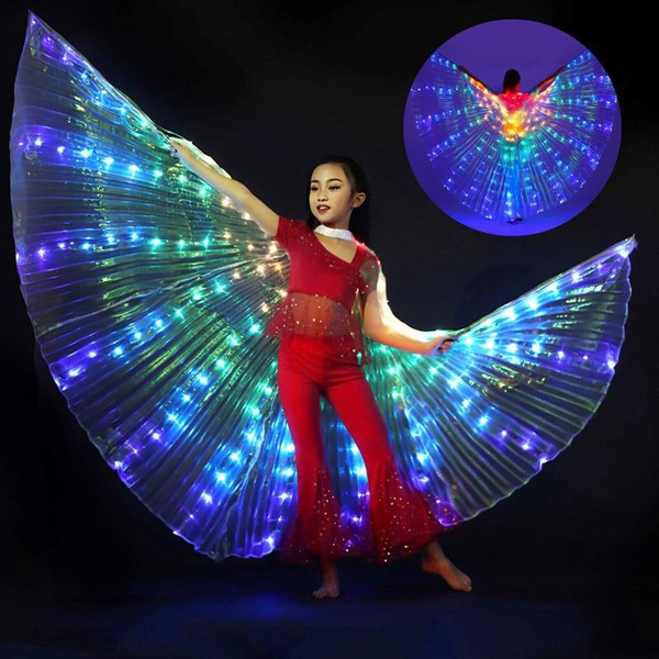 angel wings light installation