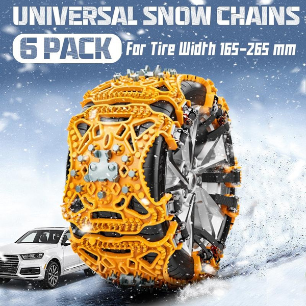 6PACK Universal Snow Chains Eagle Claw Adjustable Winter Car