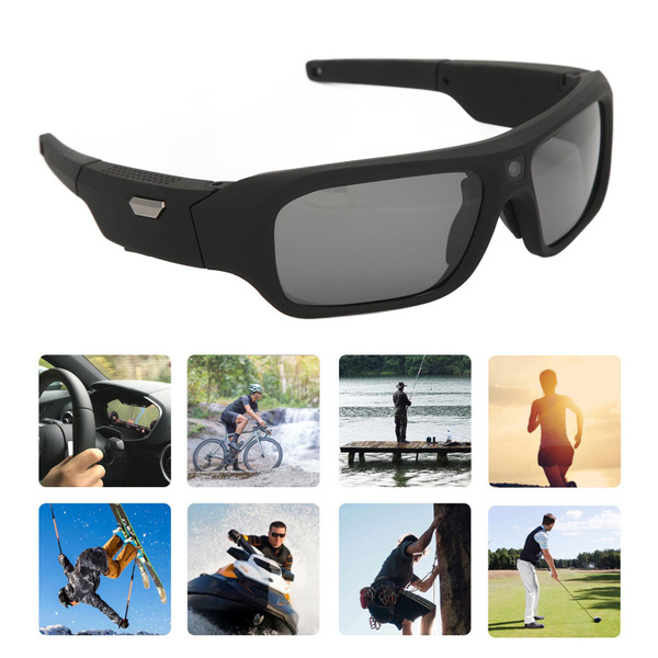 Camera Glasses 4K HD Smart Video Recording Sunglasses with 4 Pairs of