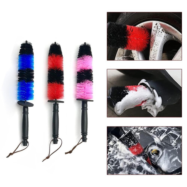 ToM PaR Bent Rim Brush, Car Tyre Brush, Steel And Alloy Wheels