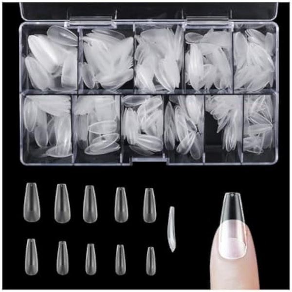 Mairbeon 100Pcs/Box Fake Nails Water Drop T-Shaped Short Round Square Head  Ultra Thin DIY Transparent Artificial Nails False Nail Extension Tips Nail  Salon Supplies - Walmart.com