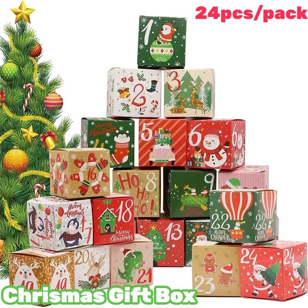 24PCS Advent Calendar Christmas Candy Box Calendario 2024 Santa ...