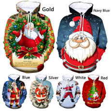 3D hoodies, Fashion, Christmas, Long Sleeve