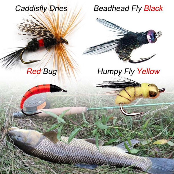 5/10/20/Pcs/Box Wet/Dry Fly Fishing Nymph Brass Bead Head Flies for  Steelhead Trout Fishing Realistic Insect Lure Baits