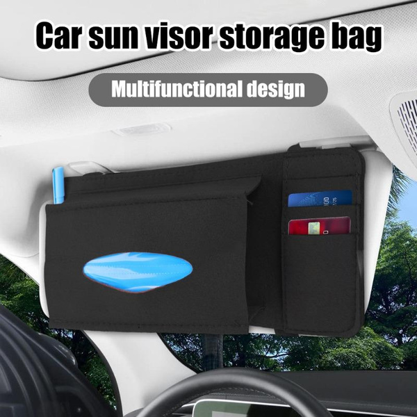 Multifunctional Sun Visor Storage Bag Card Holder Driver's License Bill