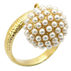 pearls, Ring, Yellow, Jewelry