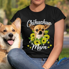 momshirt, dogprintshirt, mamashirt, Sunflowers