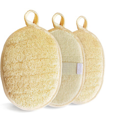 loofaspongebodyscrubber, bodyscrubber, loofahspongeexfoliating, Beige