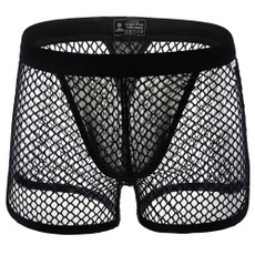 Underwear, Shorts, Fish Net, Men