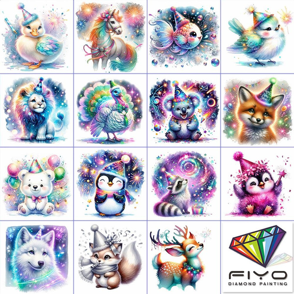 FIYO Cartoon Diamond Painting Kits For Adults DIY 5D Diamond Mosaic ...