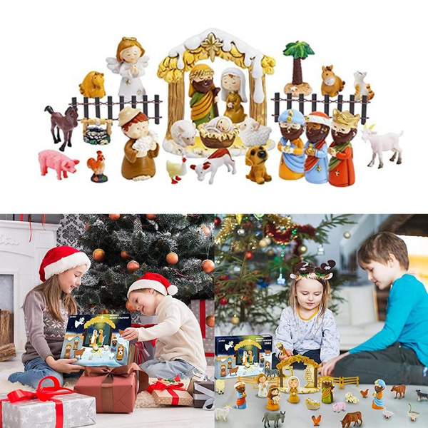 Nativity Scene Advent Calendar Set 24 Days of Christmas Nativity Scene Nativity Scene Advent Calendar Set 24 Days of Christmas Nativity Scene