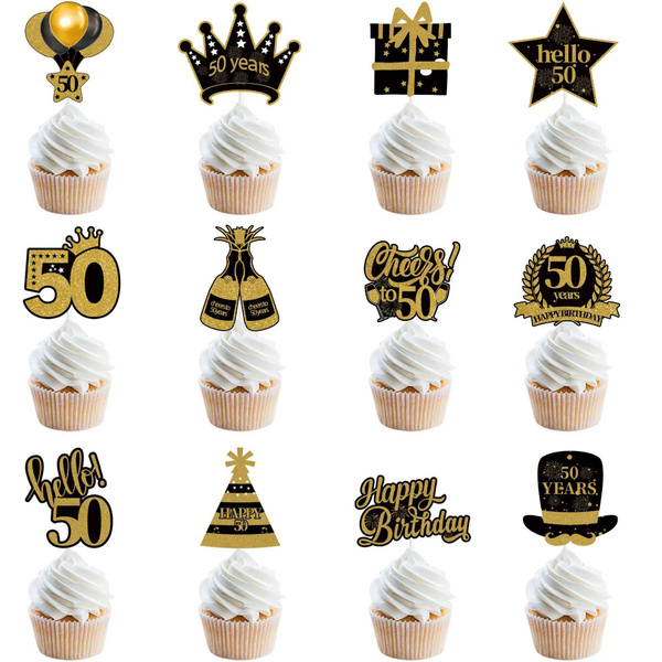 18 21 30 40 50 60 70 80 Years Old Cupcake Topper for 30th 40th 50th ...